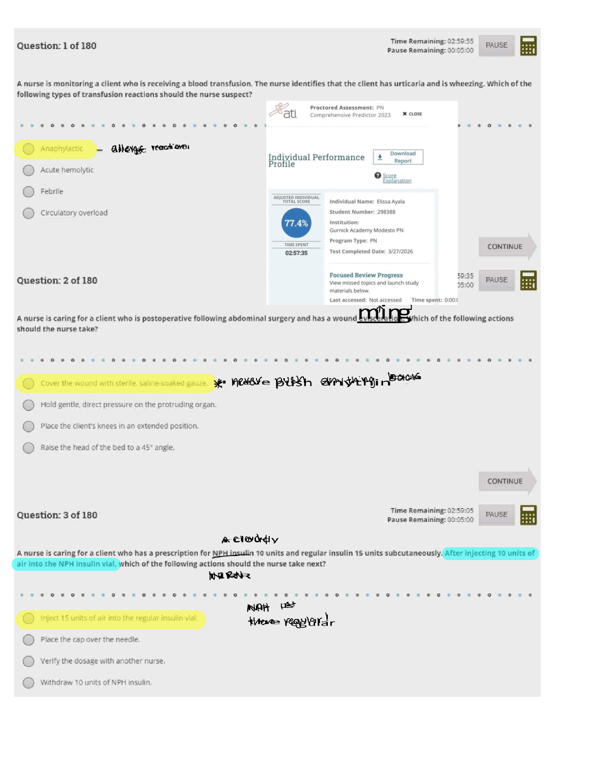 Preview of ATI PN Comprehensive Proctored Exam 2026 with NGN (180 Real Exam Questions and Answers) - Complete Actual Exam for PN Comprehensive 2023