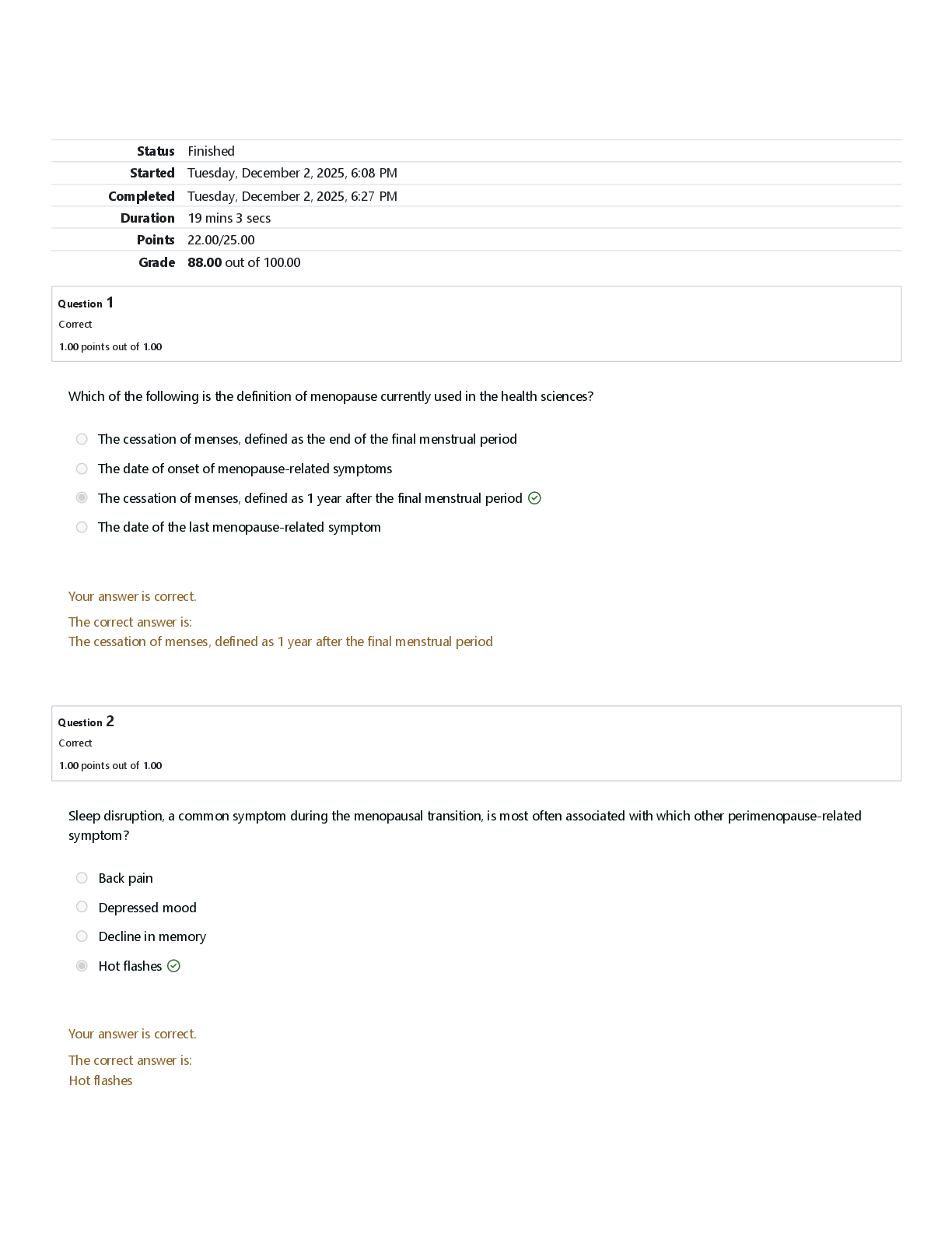 Preview of NUR 588 / N588 Quiz 3 Attempt review | American Sentinel Classroom