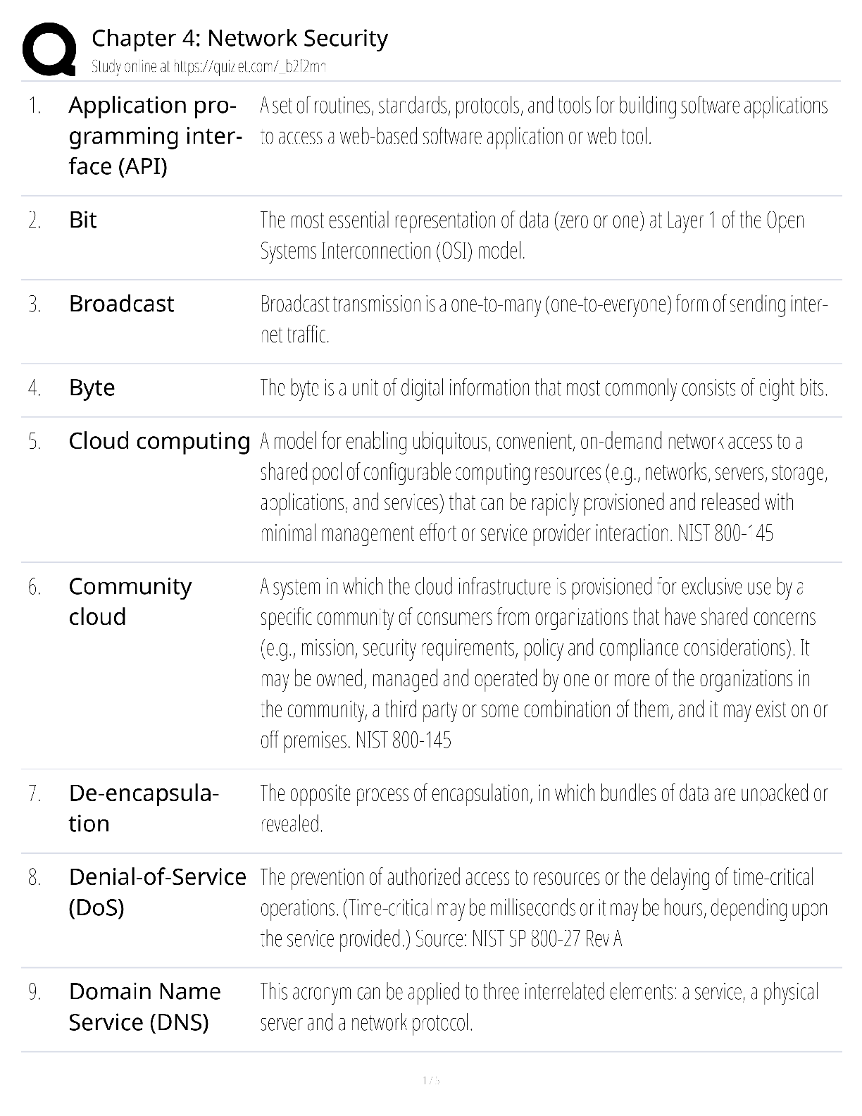 Preview image for Chapter 4 Network Security / score 100% / 2025 update / Security+ CISSP exam prep study guide