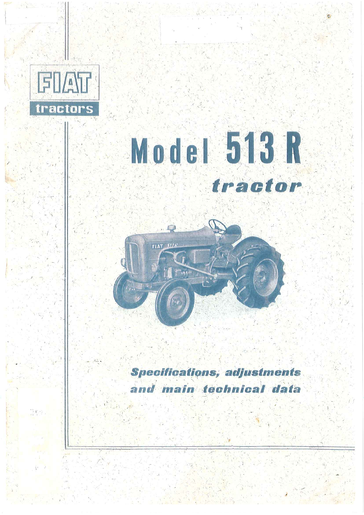 Preview of FIAT 513R TRACTOR WORKSHOP SERVICE MANUAL