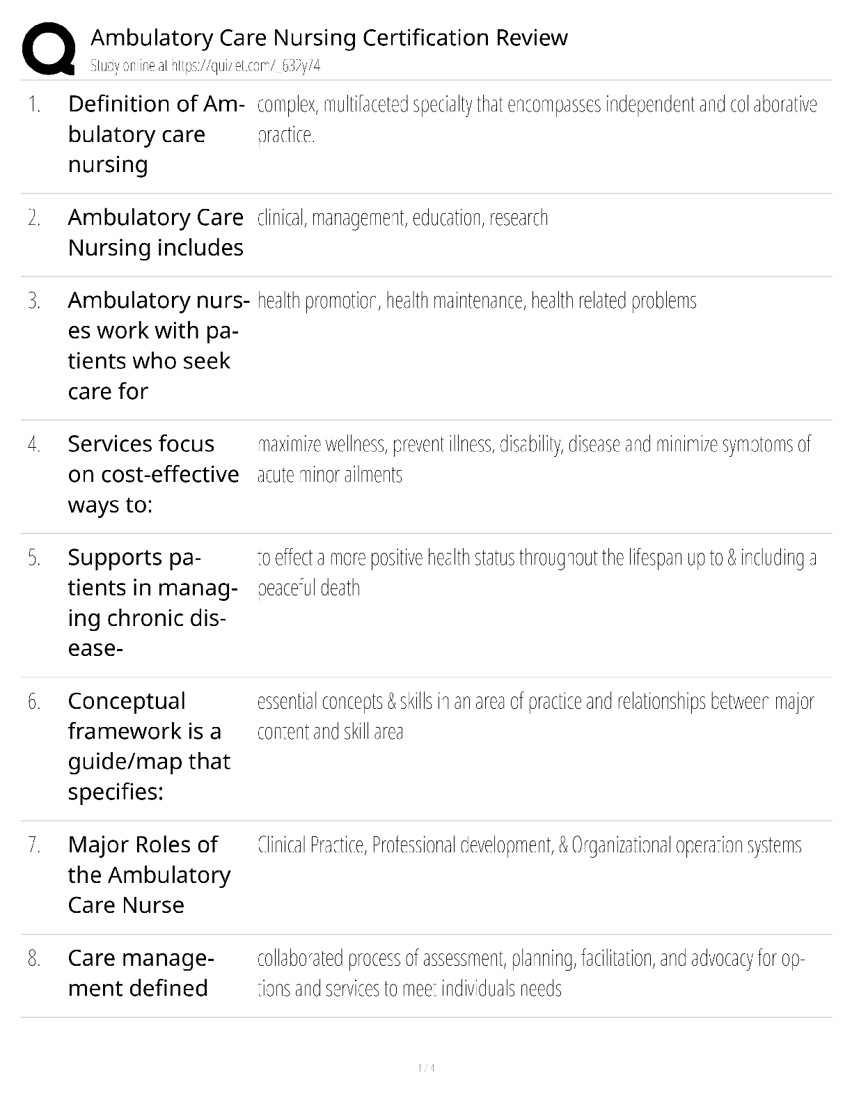 Preview image for Ambulatory Care Nursing Certification Review / score 100% / 2025 update / RN-BC exam prep study guide