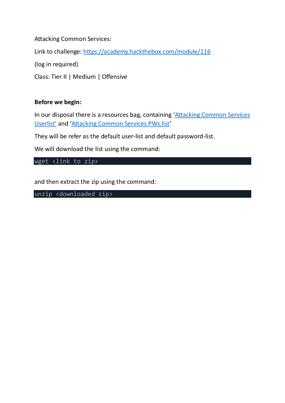 Preview of Attacking Common Services; Hack the Box Module 116