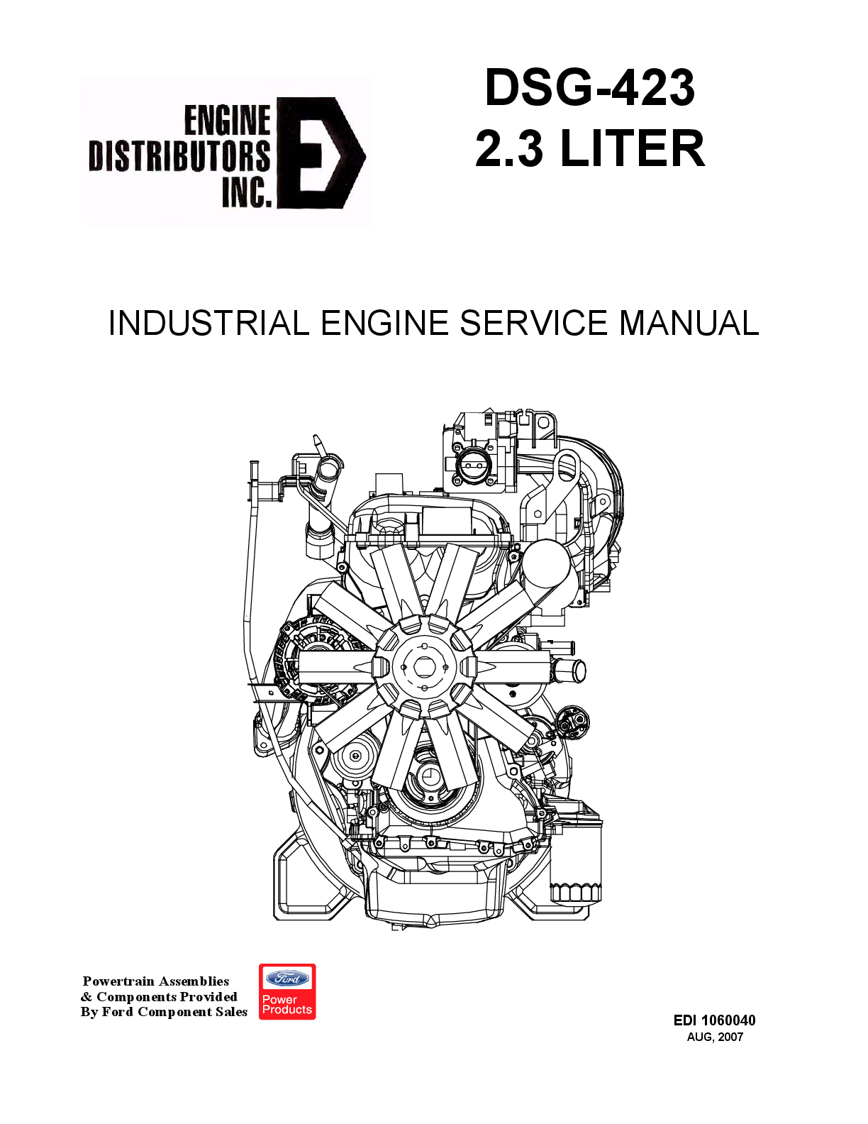 Preview of FORD DSG-423 INDUSTRIAL ENGINE SERVICE MANUAL 2007