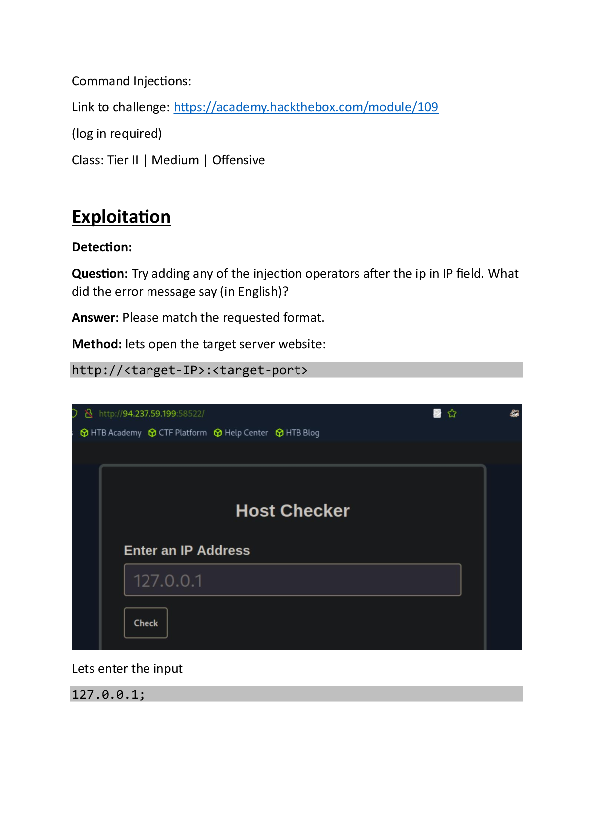 Preview image for Command Injections: Hack the Box Module 109