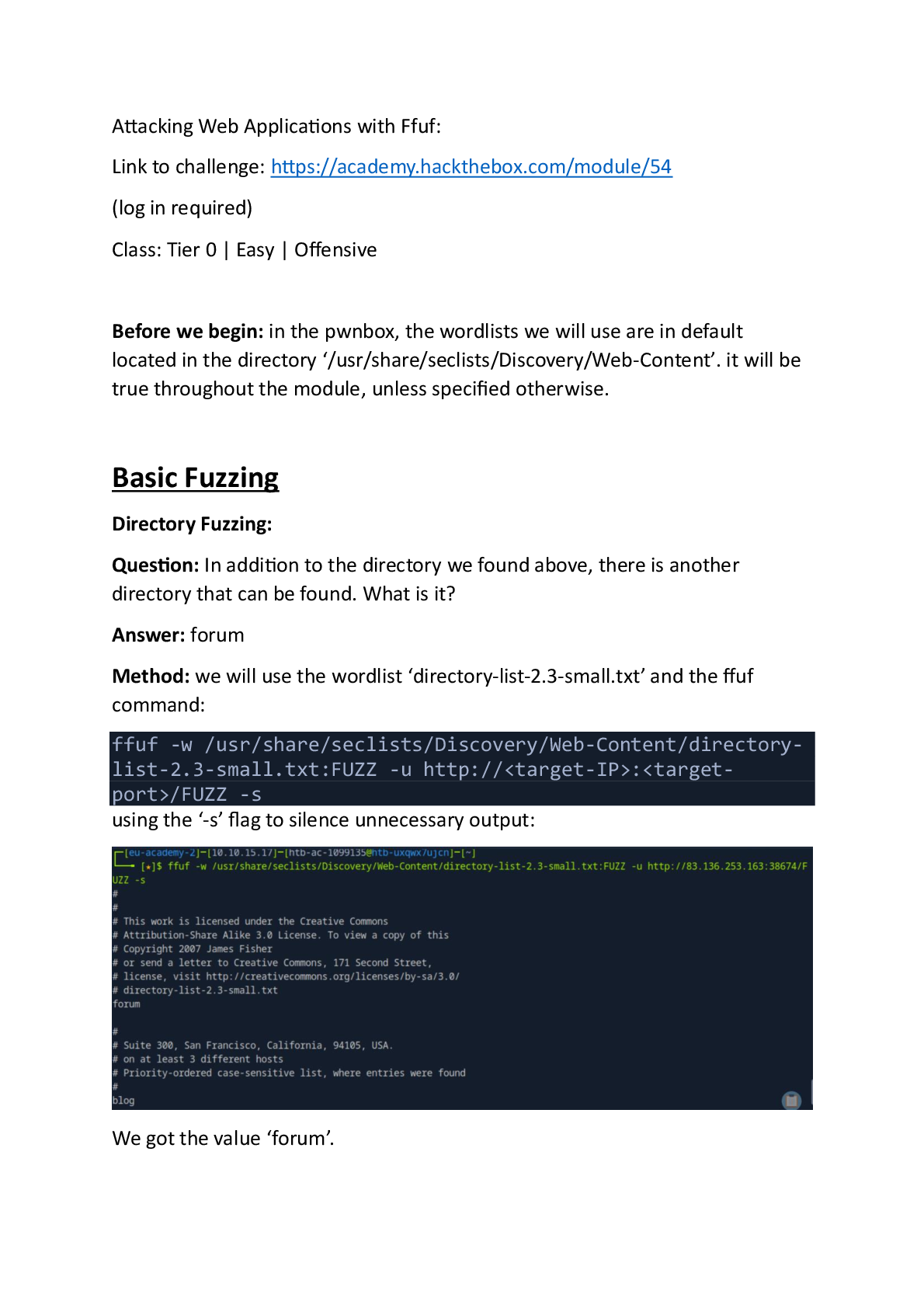 Preview of Attacking Web Applications with Ffuf: Hack The Box Module 54