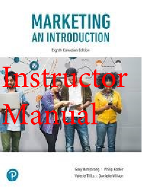Preview of Instructor Manual Marketing An Introduction 8th Canadian Edition By Gary Armstrong, Philip