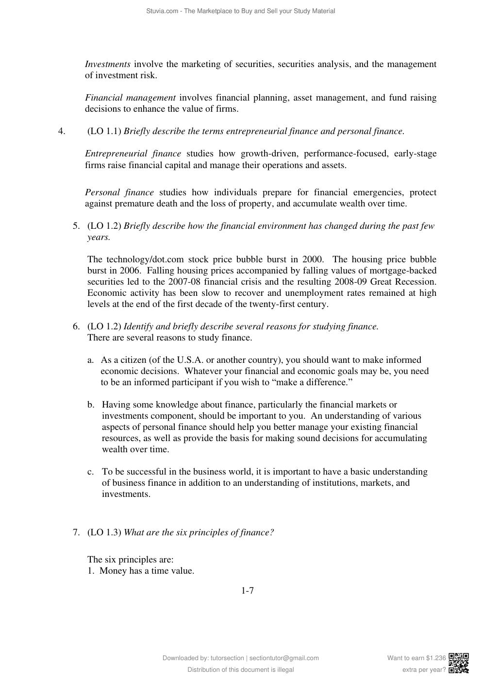 Preview page 8 of SOLUTIONS MANUAL for Introduction to Finance: Markets, Investments, and Financial Management 17th Edition by Ronald  & E