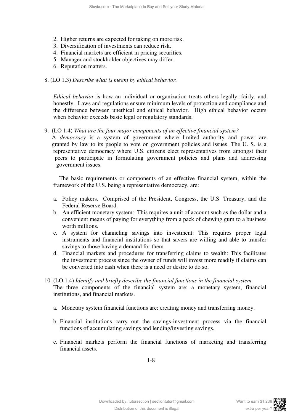 Preview page 9 of SOLUTIONS MANUAL for Introduction to Finance: Markets, Investments, and Financial Management 17th Edition by Ronald  & E