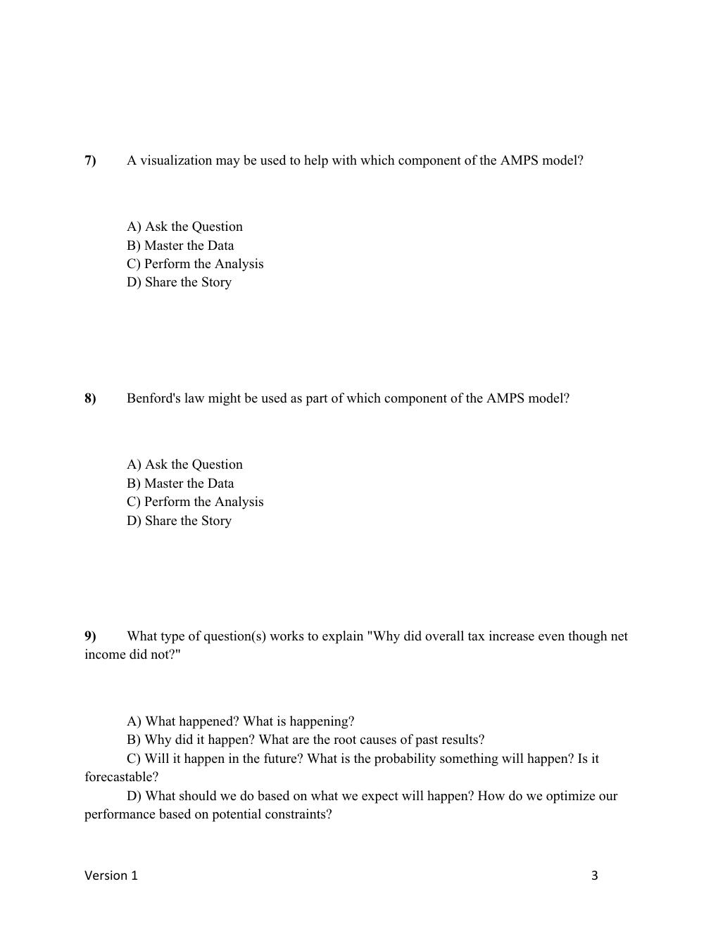 Preview page 4 of TEST BANK for Introduction to Data Analytics for Accounting 1st Edition by Richardson, Terrell &  Teeter | Complete 11 C