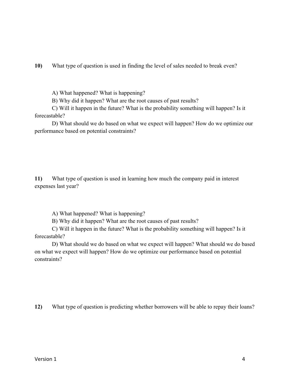 Preview page 5 of TEST BANK for Introduction to Data Analytics for Accounting 1st Edition by Richardson, Terrell &  Teeter | Complete 11 C