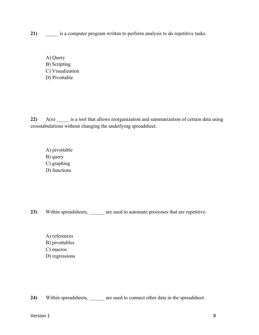 Preview page 9 of TEST BANK for Introduction to Data Analytics for Accounting 1st Edition by Richardson, Terrell &  Teeter | Complete 11 C