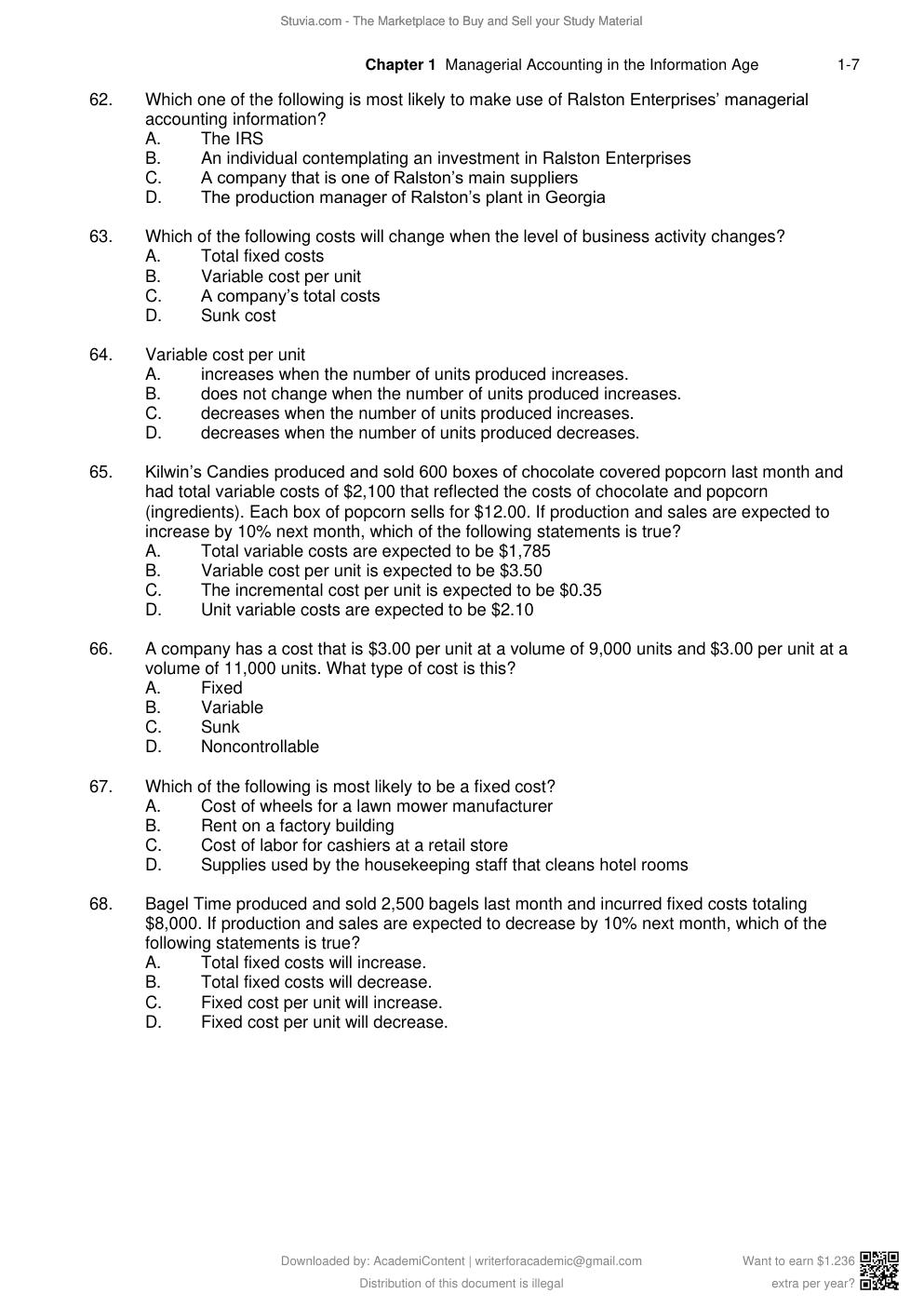 Preview page 8 of TEST BANK for Managerial Accounting 6th Edition by James Jiambalvo  | All 14 Chapters