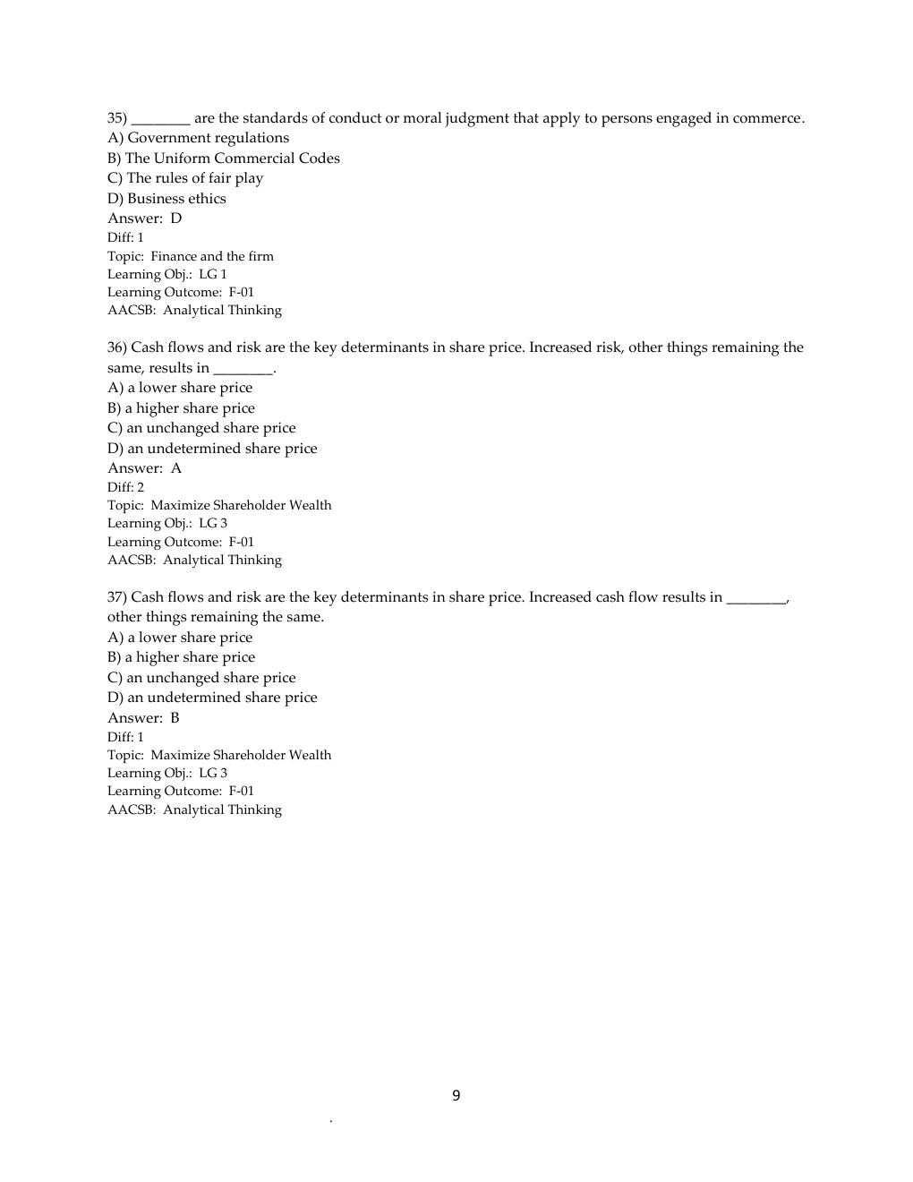 Preview page 10 of TEST BANK for Principles of Managerial Finance 15th Edition by Chad Zutter & Scott Smart | All Chapters 1-19 |