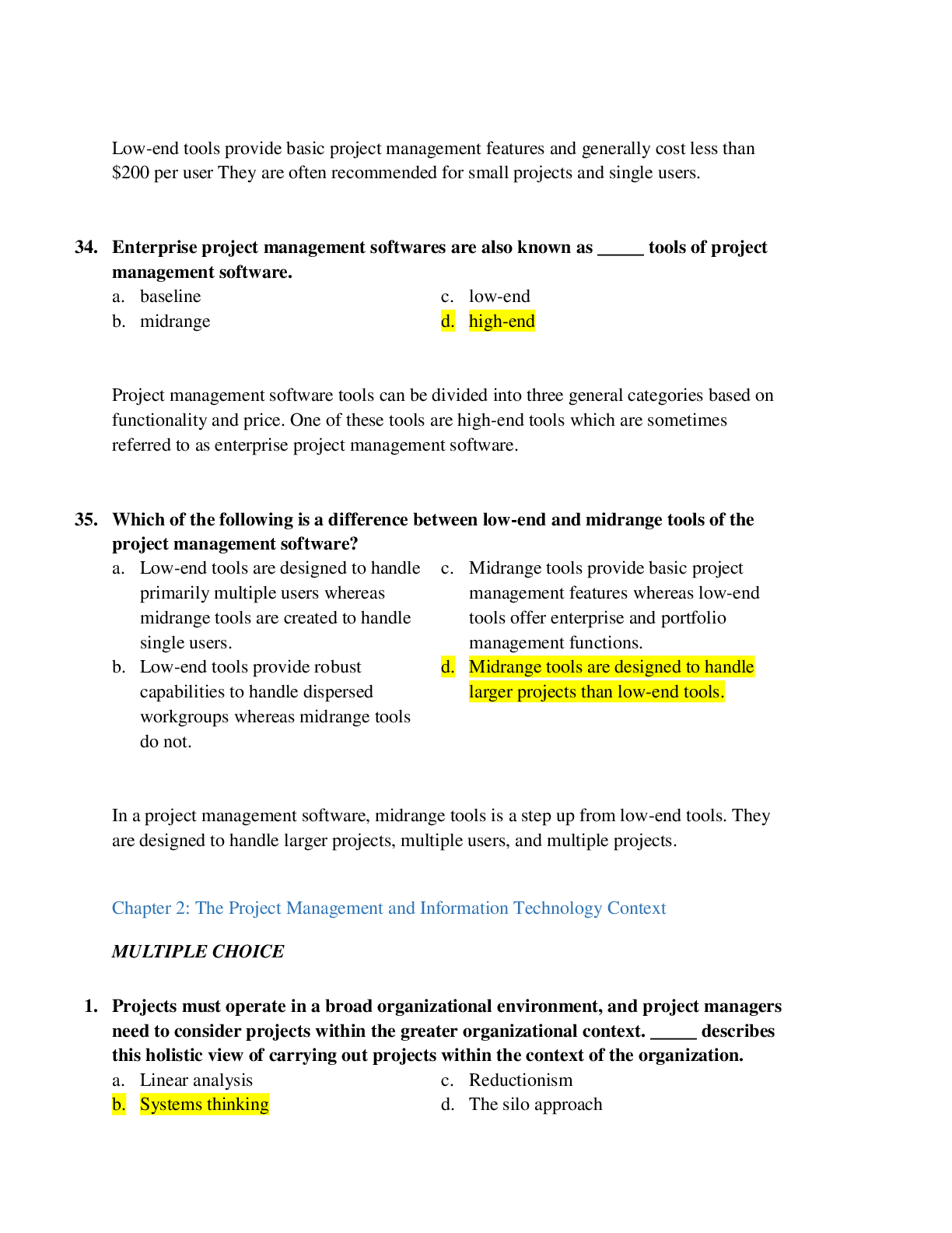 Preview page 10 of ITM 750 IS Project Management Final Exam Review | Information Technology Management: