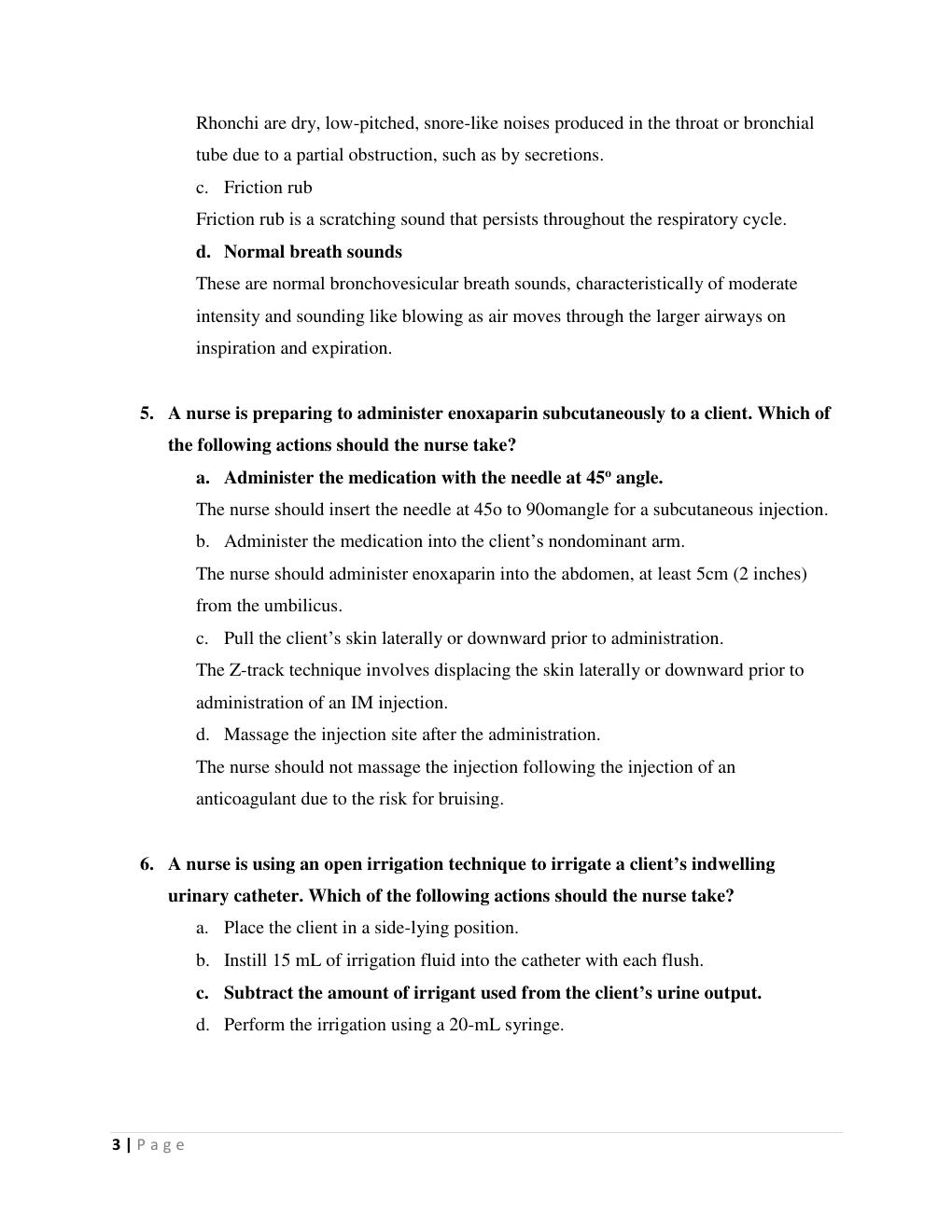 Preview page 3 of ATI RN Fundamentals Online Practice 2019 A