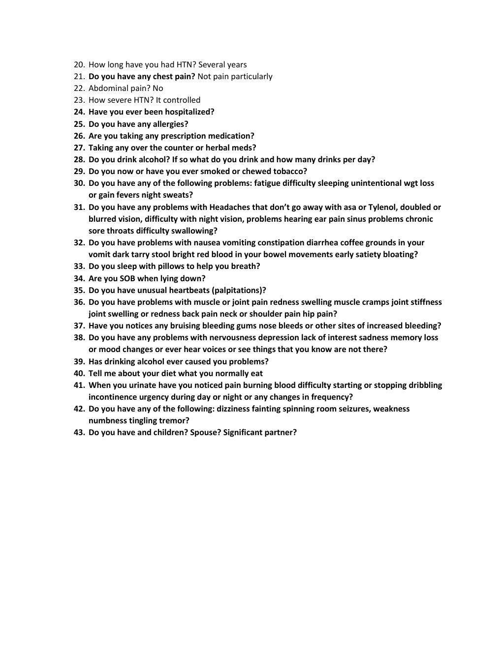 Preview page 2 of Bill Buxton Ihuman . 72 Year Old Male.  Formal Plan, History Questions and Expert Feedback