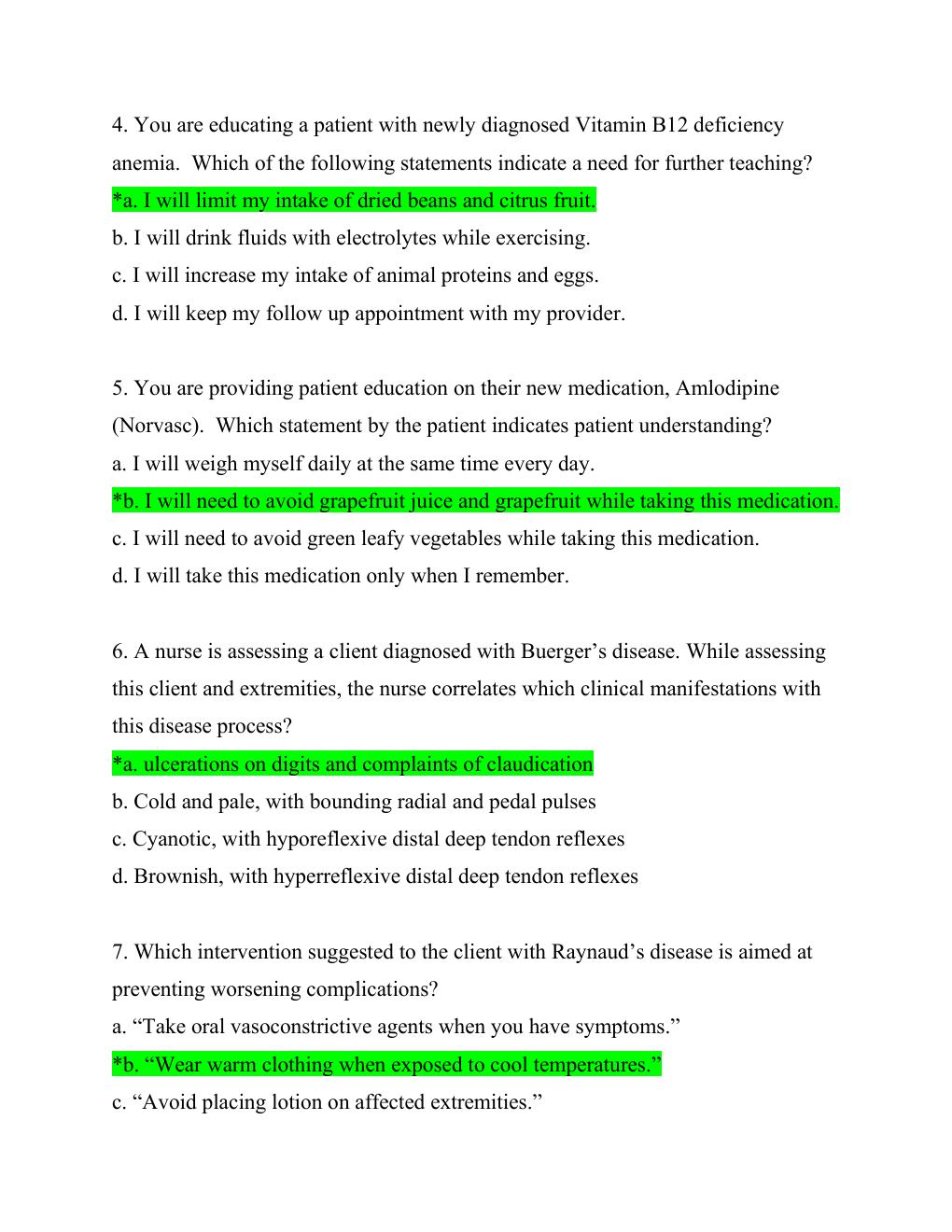 Preview page 2 of Nursing PN2 Exam 2 Summer exam latest and graded A