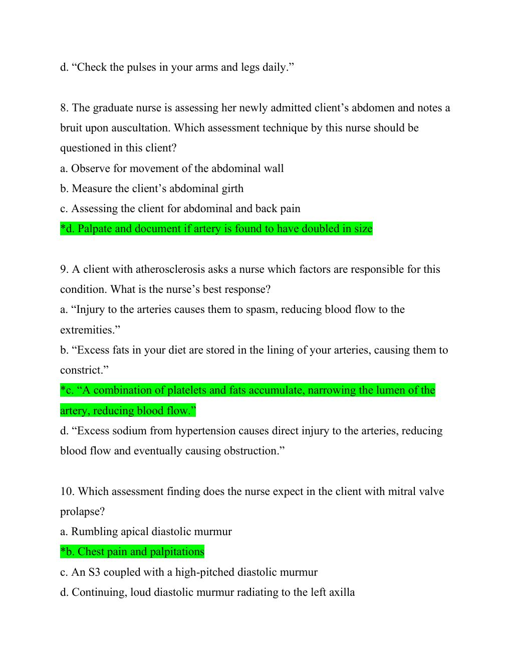 Preview page 3 of Nursing PN2 Exam 2 Summer exam latest and graded A