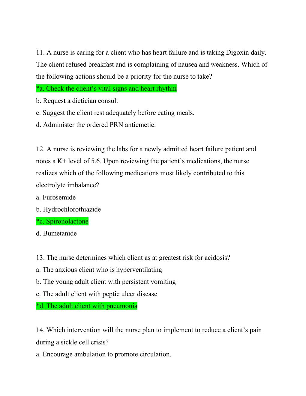Preview page 4 of Nursing PN2 Exam 2 Summer exam latest and graded A