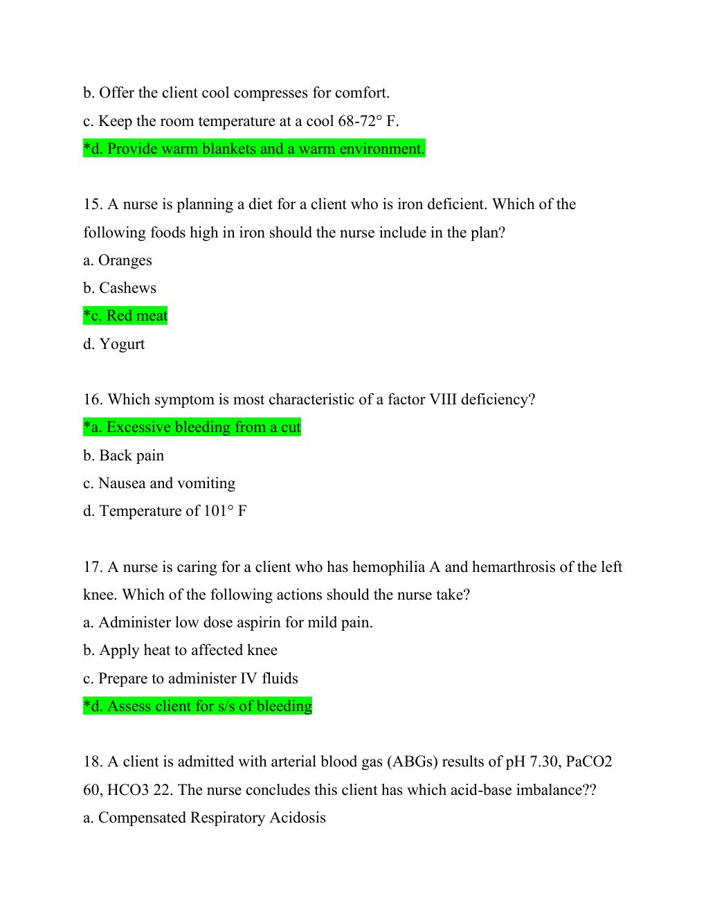 Preview page 5 of Nursing PN2 Exam 2 Summer exam latest and graded A