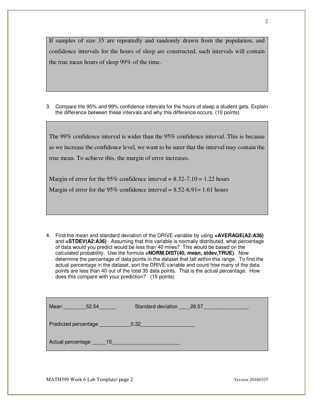 Preview page 2 of MATH 399N WEEK 6 iLab / MATH399N WEEK 6 iLab (New2020): STATISTICS FOR DECISION MAKING: CHAMBERLAIN COLLEGE OF NURSING