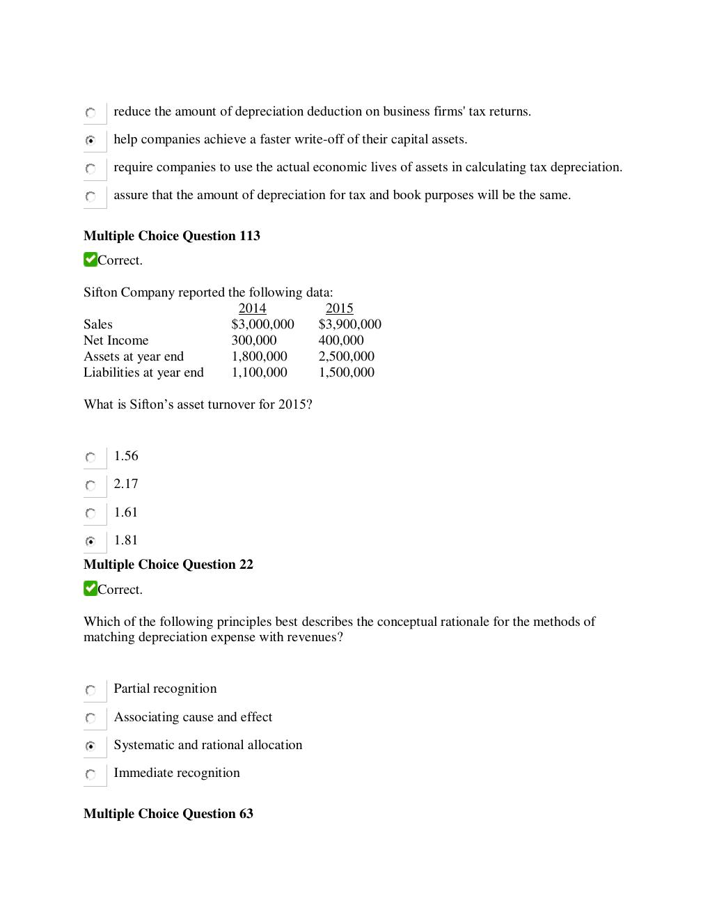 Preview page 2 of ACC 304 WEEK 5 Midterm Exam questions and answers docs working 2020