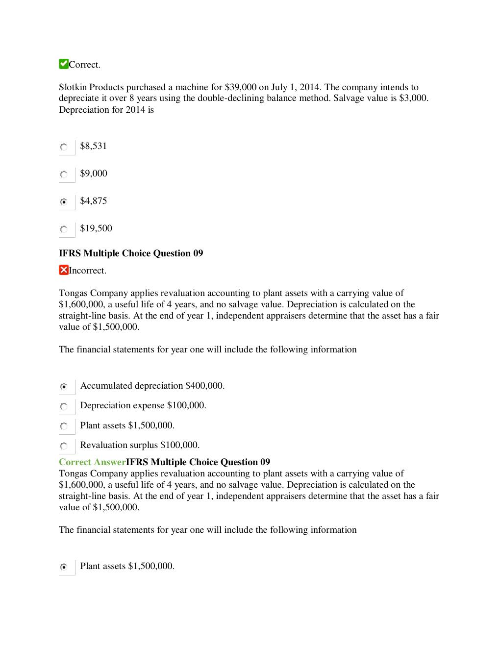 Preview page 3 of ACC 304 WEEK 5 Midterm Exam questions and answers docs working 2020