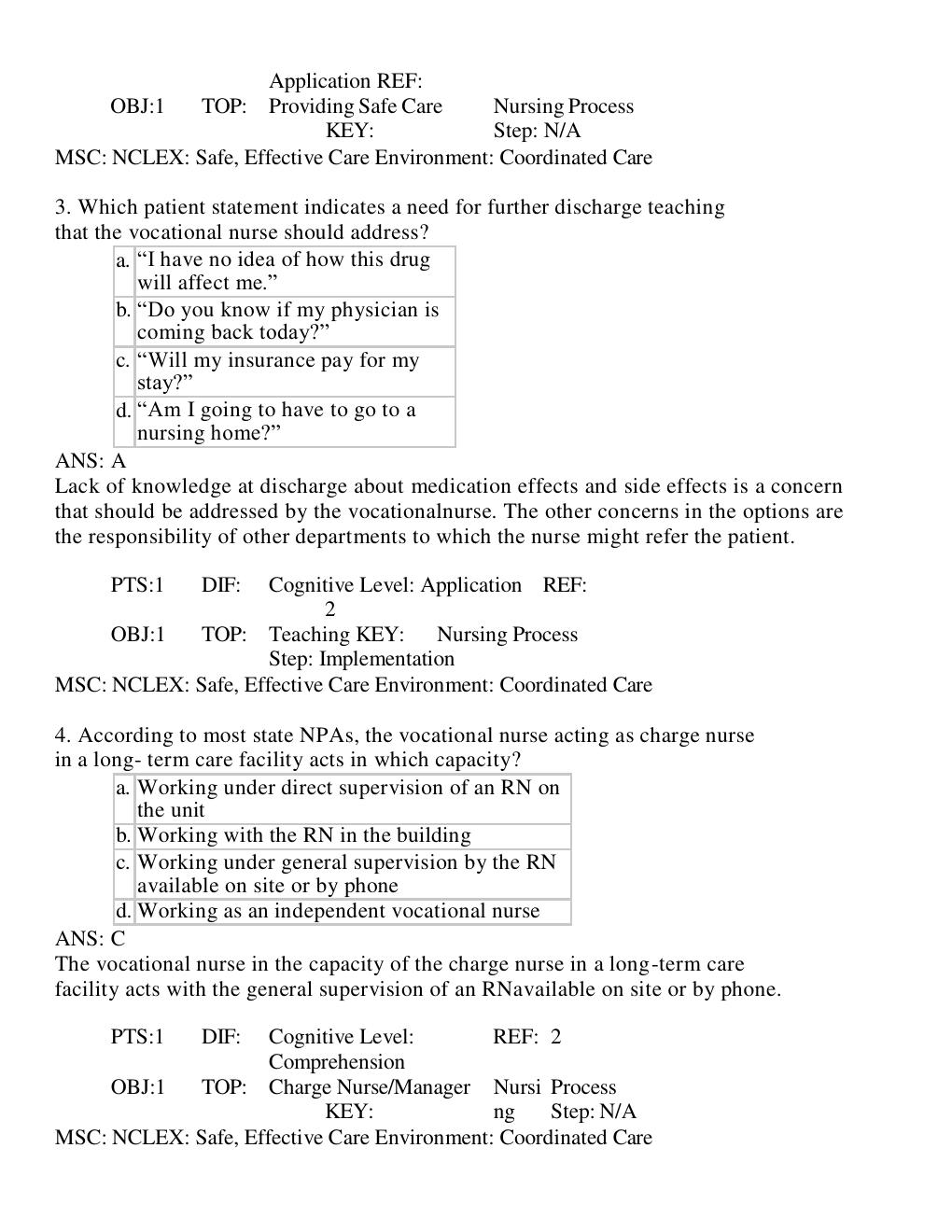 Preview page 3 of TEST BANK for Medical-Surgical Nursing 5th Edition by Holly Stromberg. All Chapters 1-49.