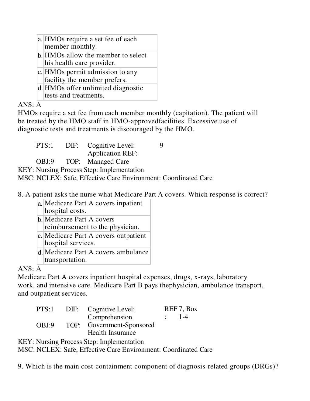 Preview page 5 of TEST BANK for Medical-Surgical Nursing 5th Edition by Holly Stromberg. All Chapters 1-49.