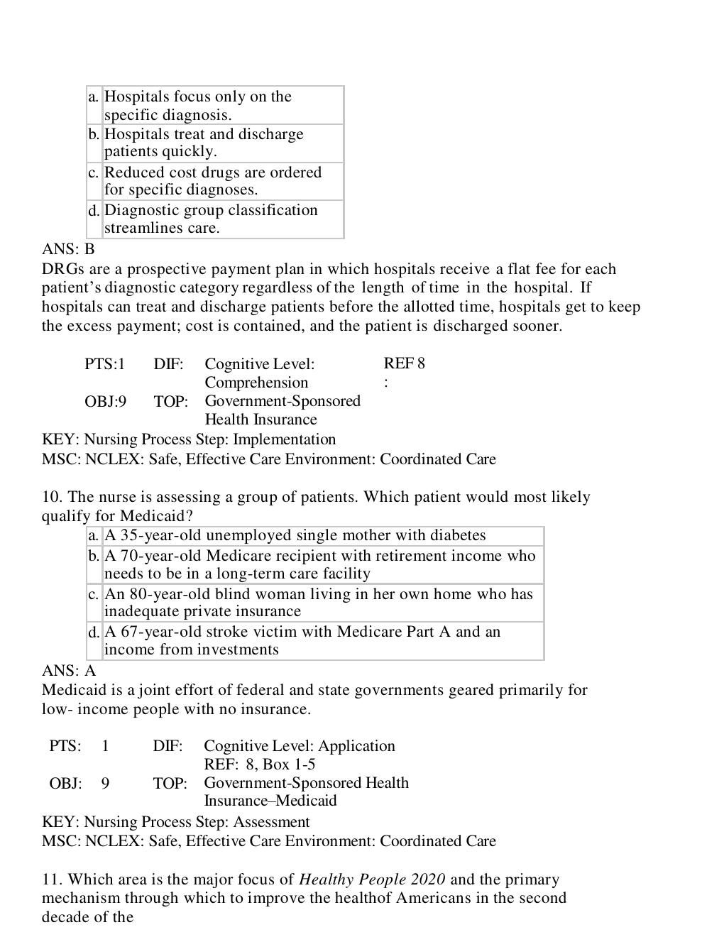 Preview page 6 of TEST BANK for Medical-Surgical Nursing 5th Edition by Holly Stromberg. All Chapters 1-49.