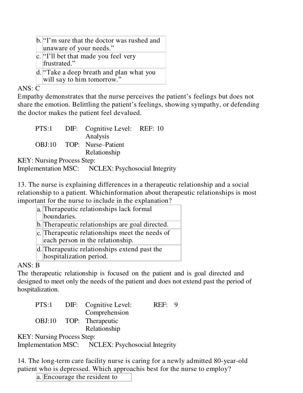Preview page 8 of TEST BANK for Medical-Surgical Nursing 5th Edition by Holly Stromberg. All Chapters 1-49.
