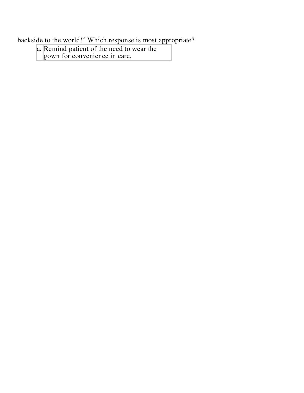 Preview page 10 of TEST BANK for Medical-Surgical Nursing 5th Edition by Holly Stromberg. All Chapters 1-49.