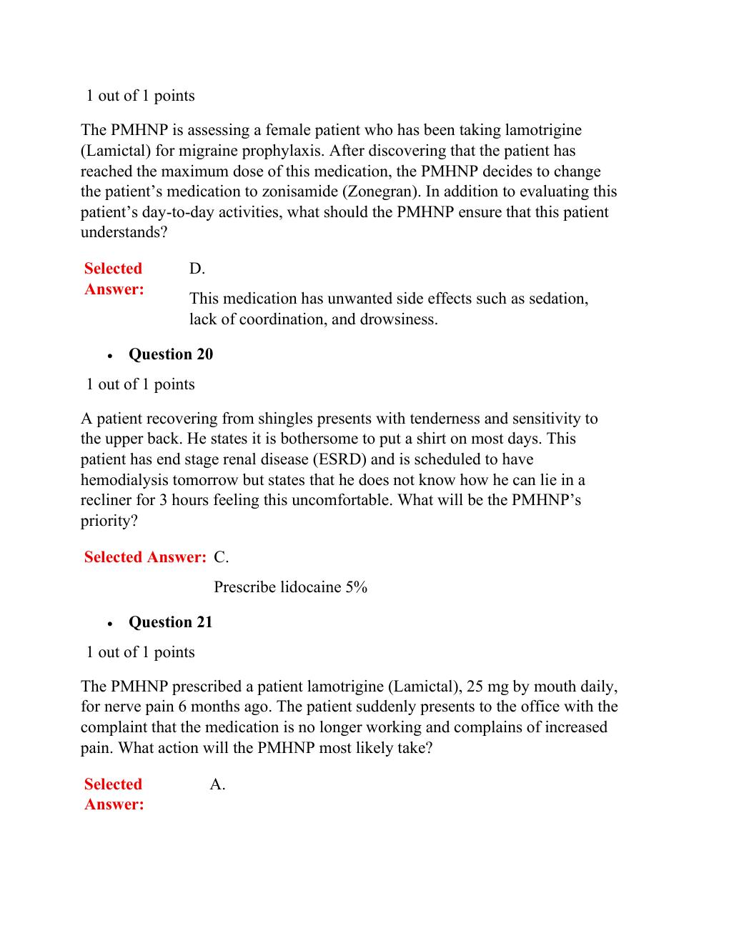 Preview page 6 of NURS 6630 Psychopharmacologic Approaches to Treatment of Psychopathology FIAL EXAM | Contains 76 Q&A