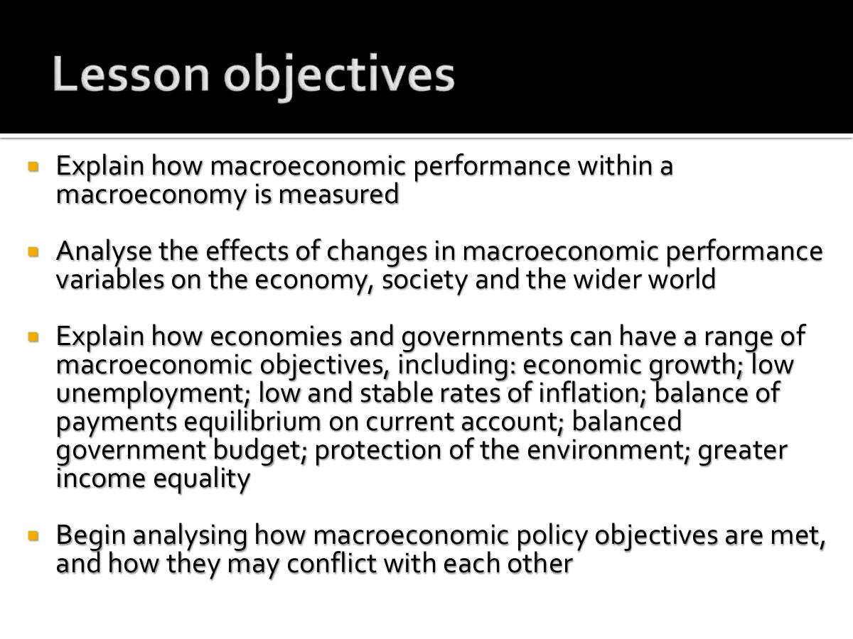 Preview page 2 of AS Level Economics - Economic Performance and Macroeconomic Objectives