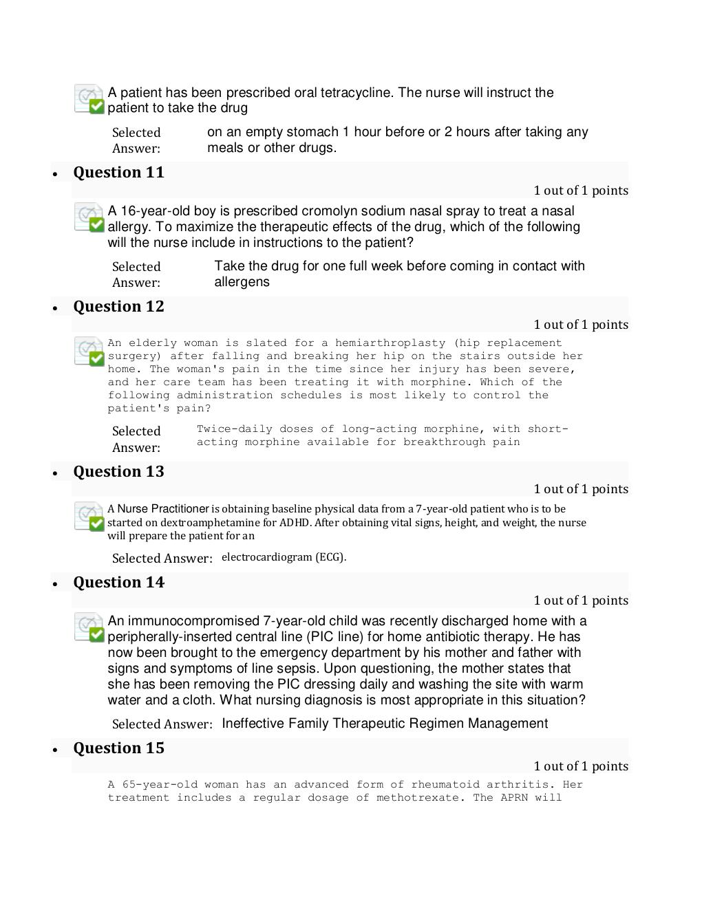 Preview page 3 of NURS 6521N Pharma Final 3  Review Test Submission: Exam - Week 11