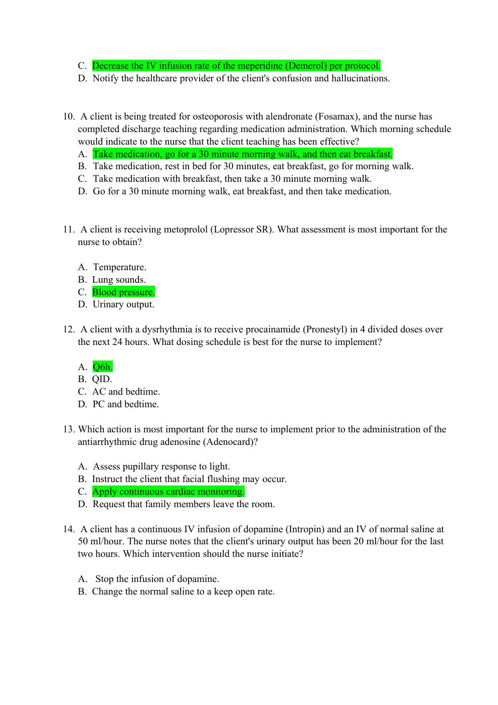 Preview page 3 of HESI Review Questions and Answers (All Correct).