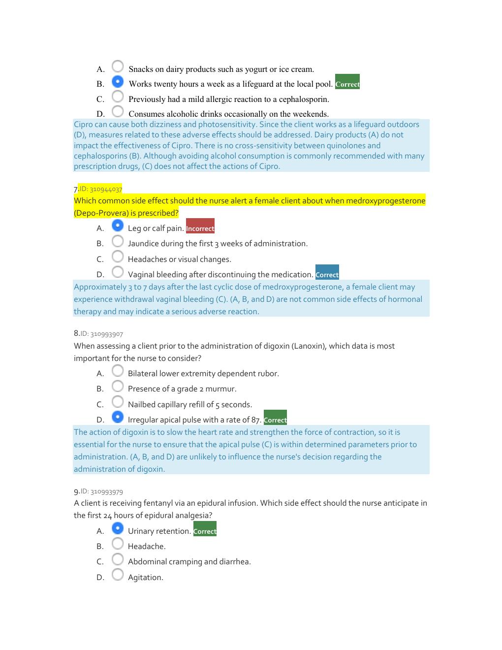 Preview page 3 of NURSING 239 Pharm Quiz Assignment HESI Prep Answers