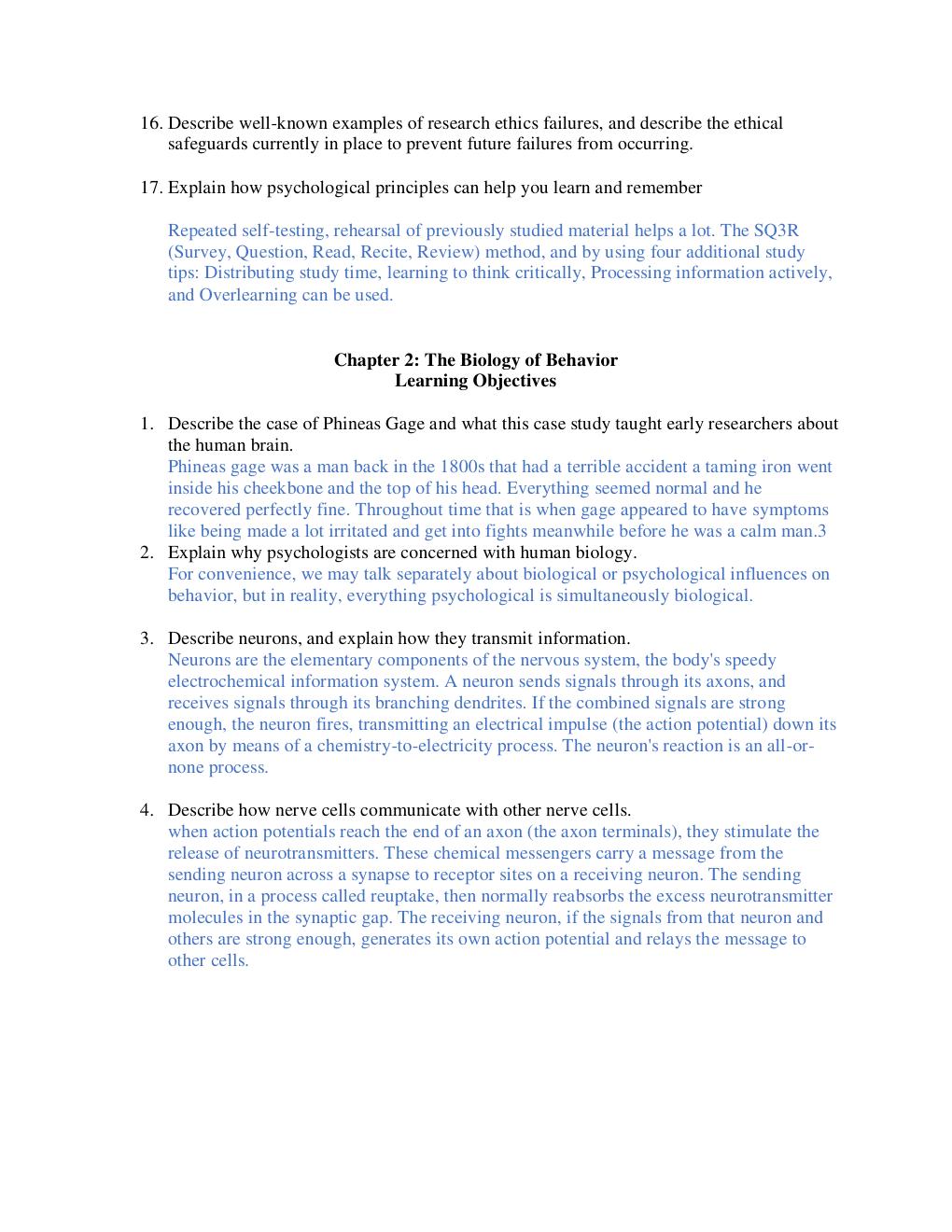 Preview page 3 of PSYCH 181 Final Psychology Study Guide.: Thinking Critically with Psychological Science Learning Objectives.