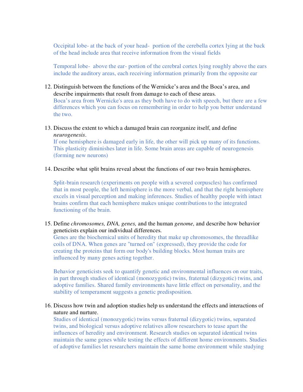 Preview page 5 of PSYCH 181 Final Psychology Study Guide.: Thinking Critically with Psychological Science Learning Objectives.