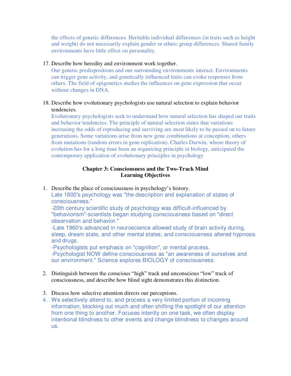 Preview page 6 of PSYCH 181 Final Psychology Study Guide.: Thinking Critically with Psychological Science Learning Objectives.
