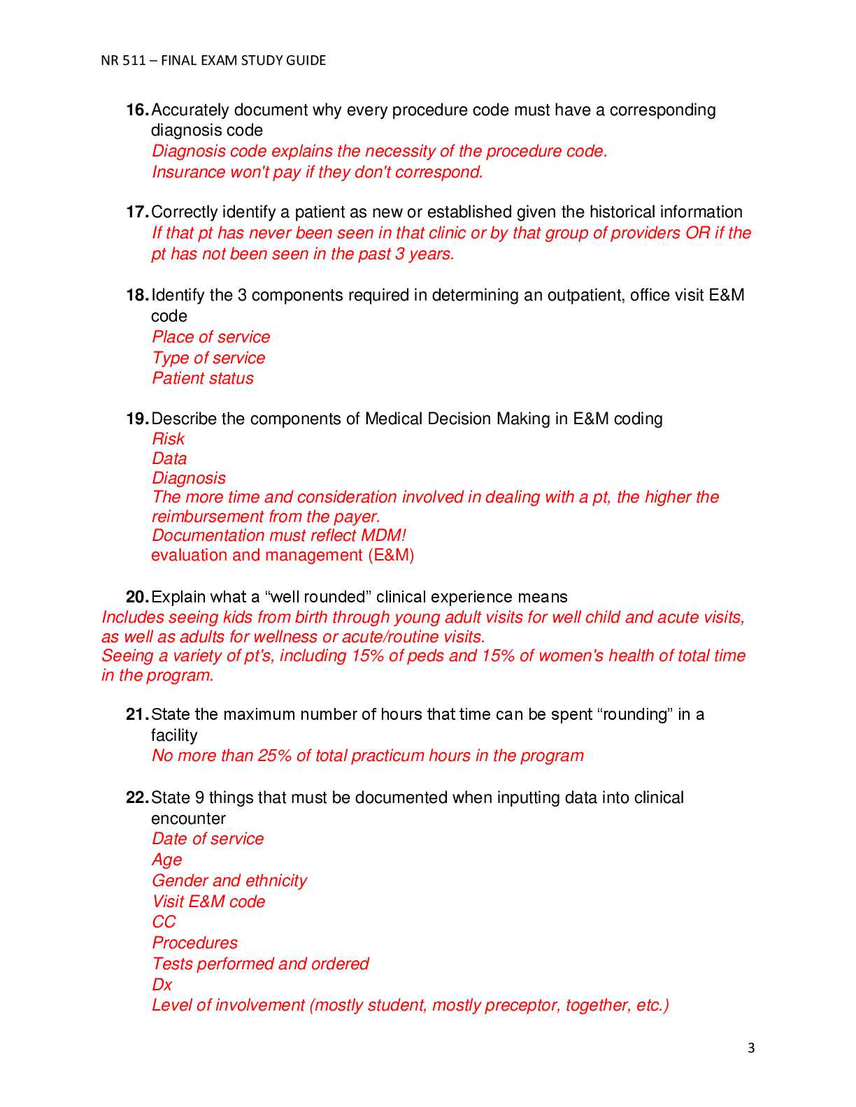 Preview page 3 of NR 511 Final Exam Study Guide (Wk1- Wk 6) -Questions and Answers