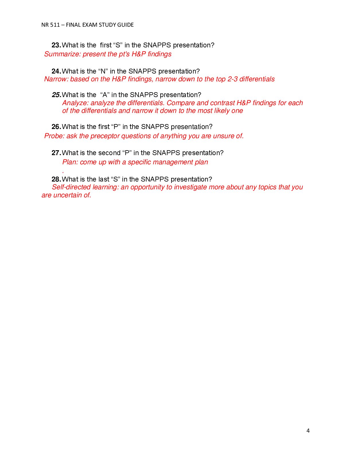 Preview page 4 of NR 511 Final Exam Study Guide (Wk1- Wk 6) -Questions and Answers