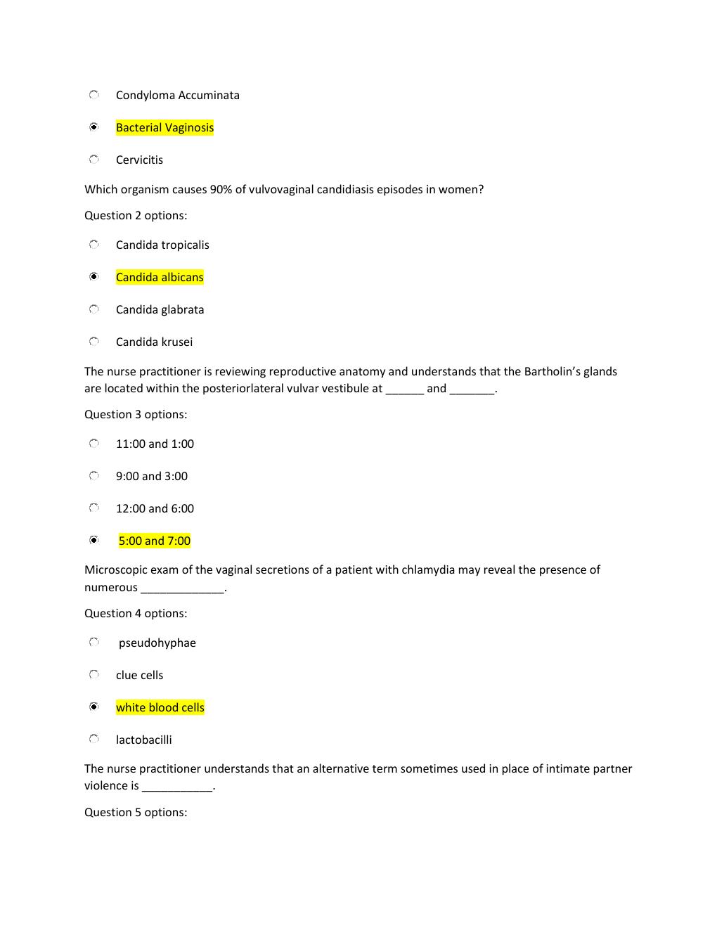 Preview page 2 of NSG 6430 Week 7 Knowledge Check (Q&A)