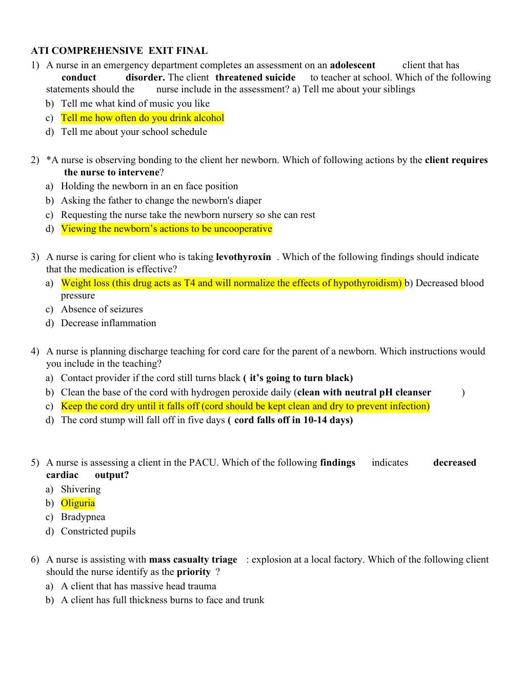 Preview page 2 of EXTRA_ATI_COMPREHENSIVE_FINAL_EXAM. (GRADED A)