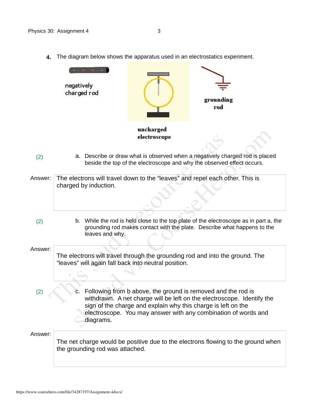 Preview page 3 of PHYSICS 30 Assignment 4  Q&A