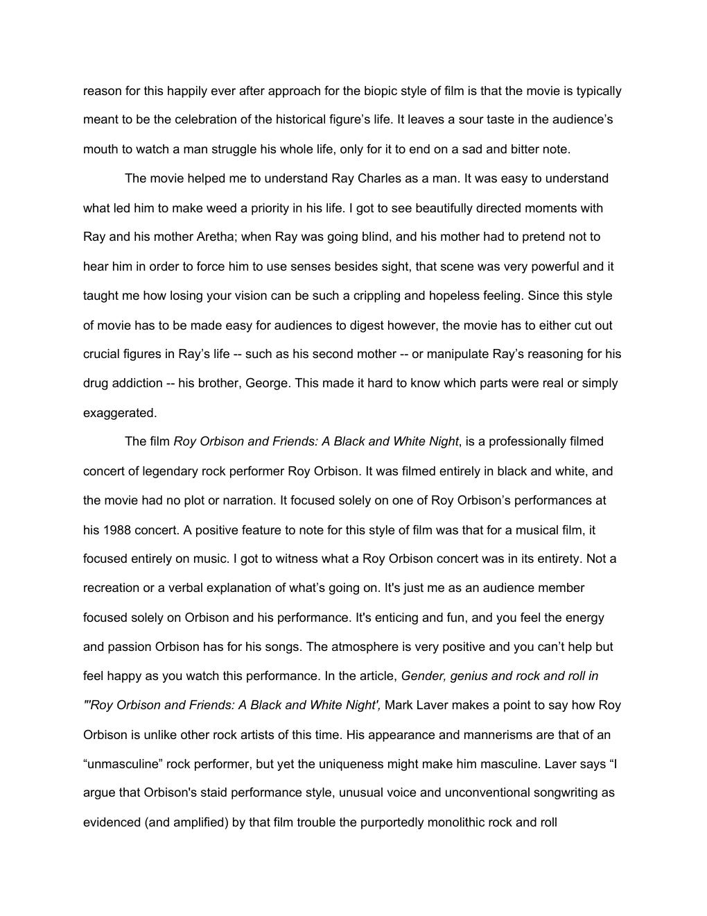 Preview page 2 of MUS 1013 Critical Essay B complete solution well stated essay