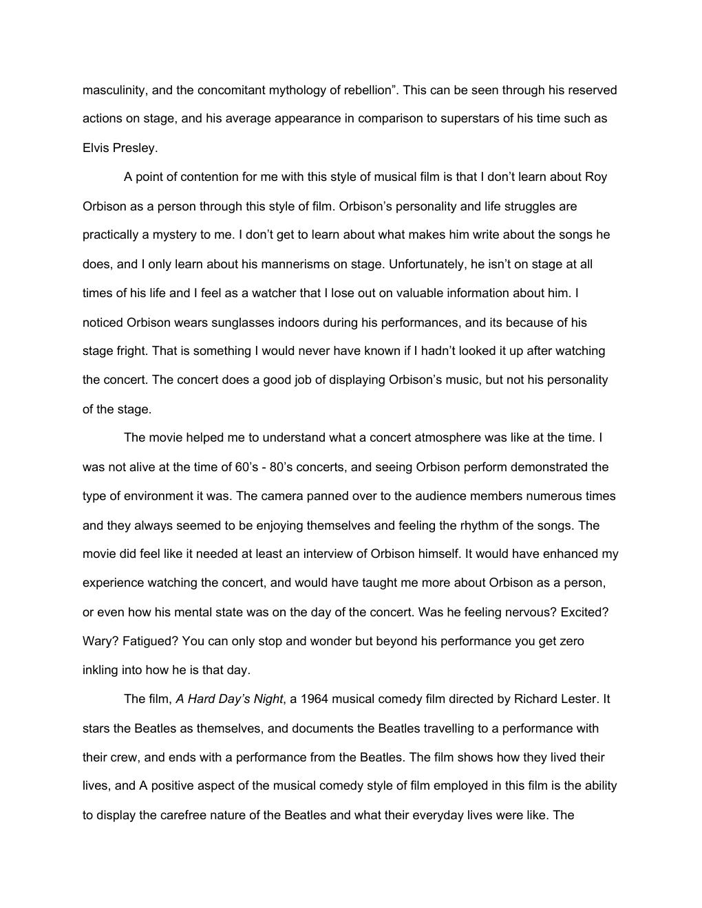 Preview page 3 of MUS 1013 Critical Essay B complete solution well stated essay