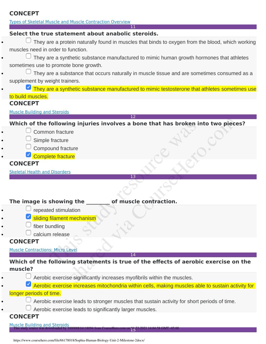 Preview page 3 of Sophia - Human Biology - Unit 2 Milestone 2