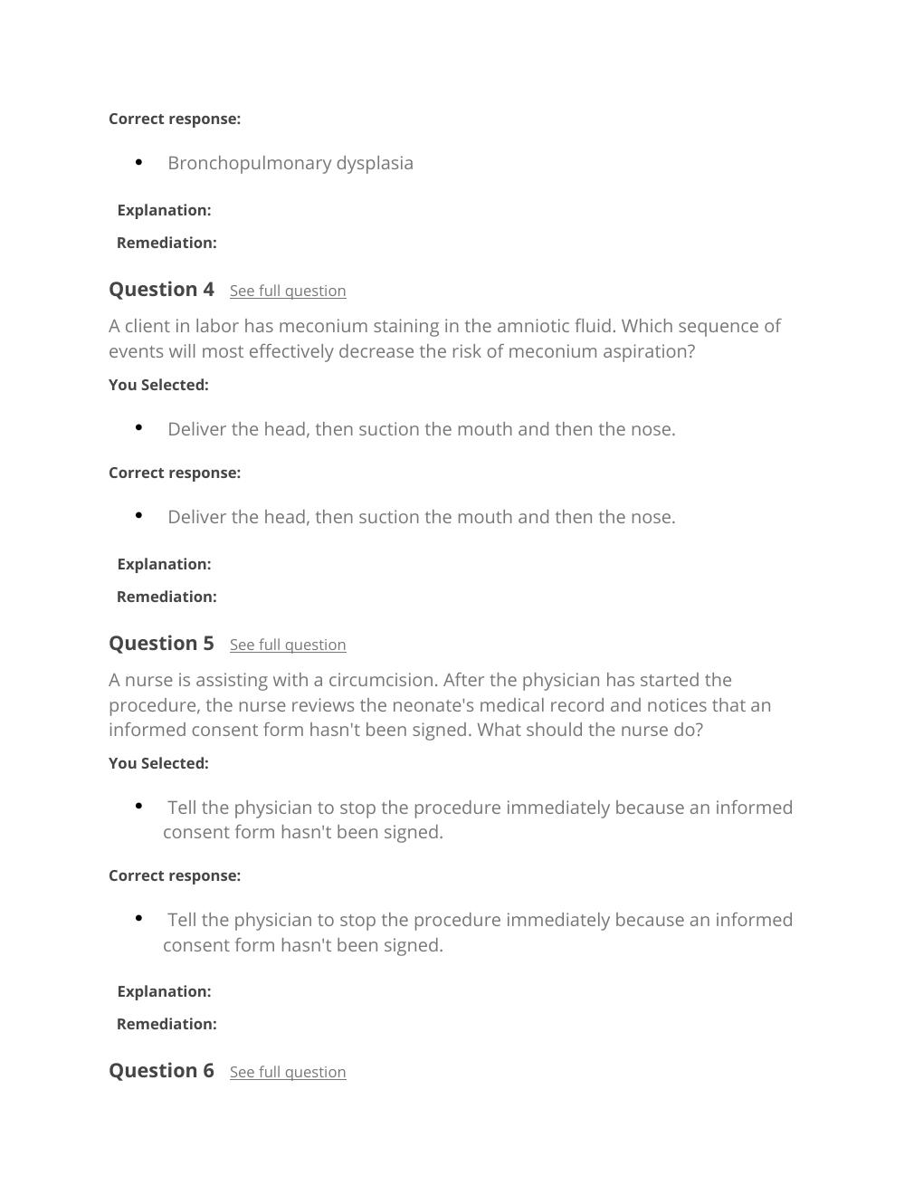 Preview page 2 of Passpoint Neonate | A neonate weighing 3 lb, 5 oz (1,503 g) is born at 32 weeks' gestation. During an assessment 12 hour