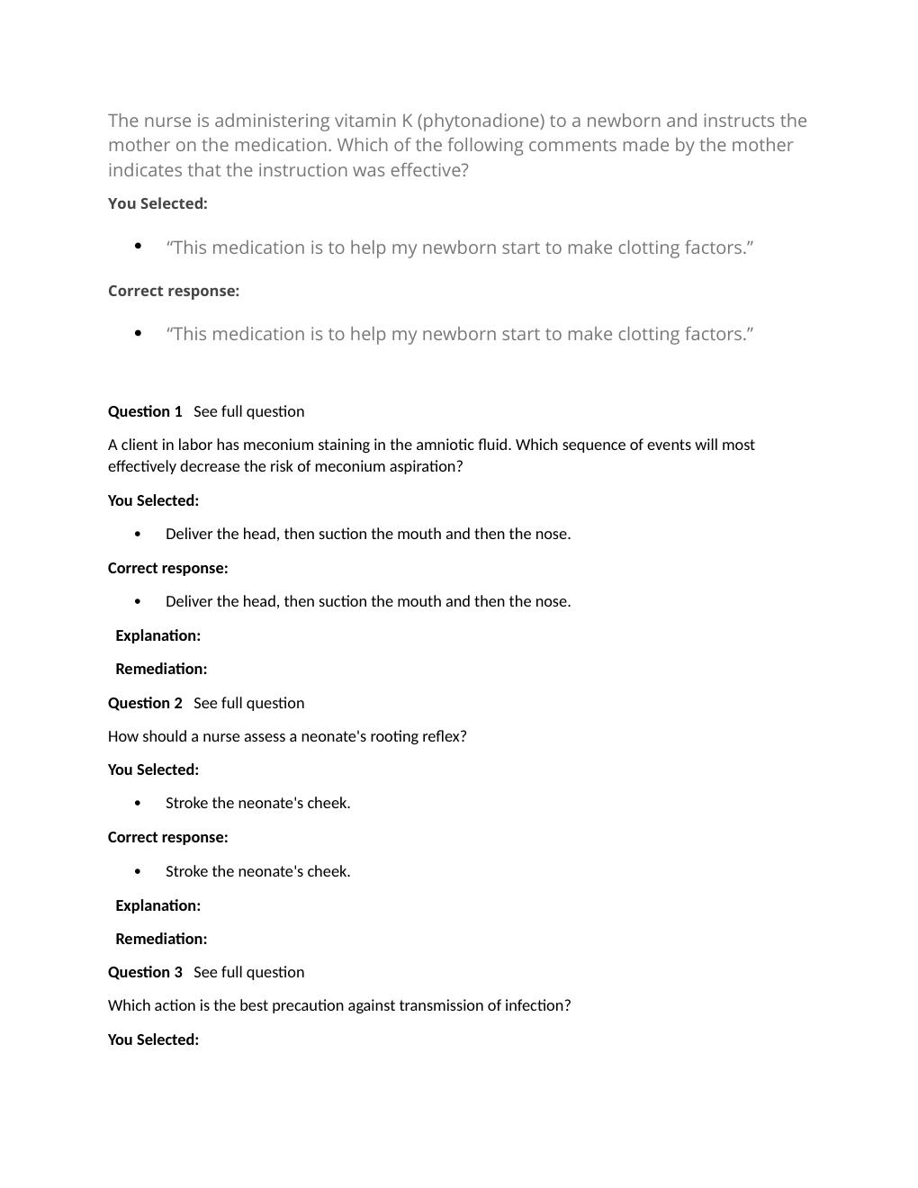 Preview page 9 of Passpoint Neonate | A neonate weighing 3 lb, 5 oz (1,503 g) is born at 32 weeks' gestation. During an assessment 12 hour